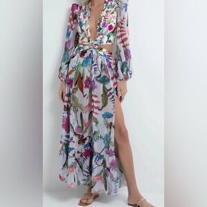 PatBo Zamia Cutout Beach Dress Size M